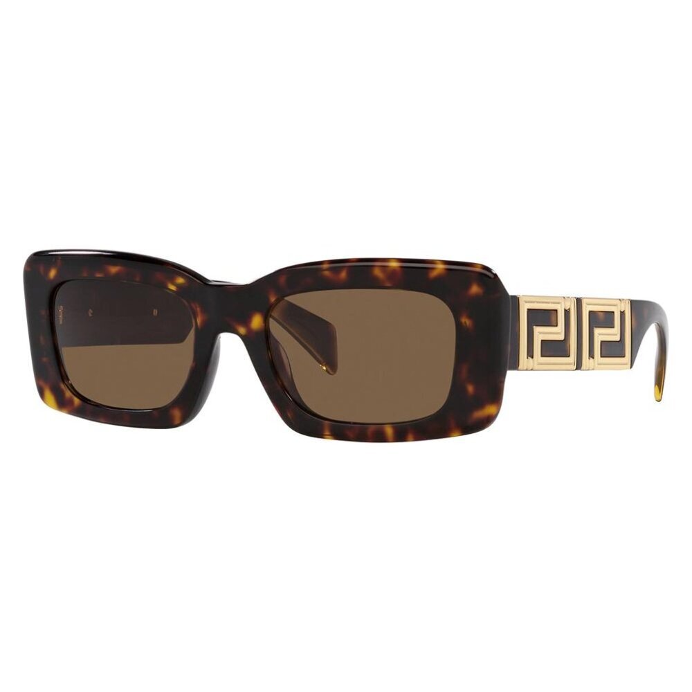 Versace Brown Rectangular Ladies Sunglasses